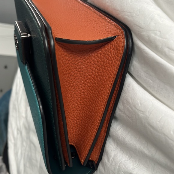 Coach Alie Shoulder Bag Colorblock Retro Teal Multi - Picture 3 of 16